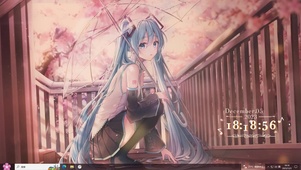 樱花树下初音未来（随时间变化）