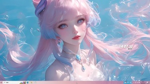 海洋里的女孩