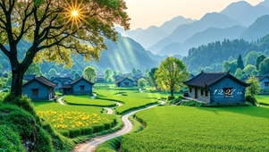 护眼乡村景色