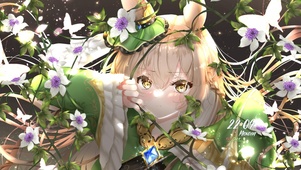 治愈花丛美少女