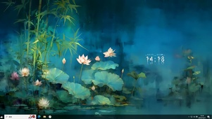 古色古香荷花