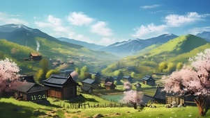 樱花绿色大地