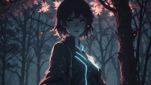 唯美枫叶少女