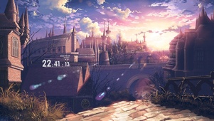 紫色温柔天空