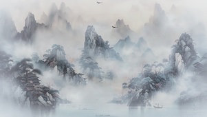 古风山水插画