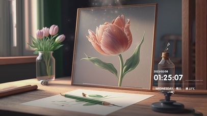 为你画春天的郁金香