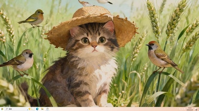 稻田里猫咪桌面主题