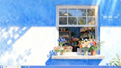 简约窗台花-场景动态