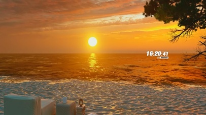 夕阳海浪