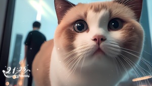 可爱大脸猫猫