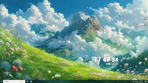 白云花草树木桌面主题