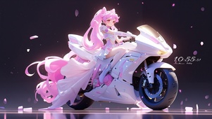 机车美少女