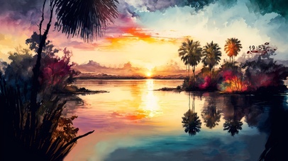 唯美 夕阳海边美景