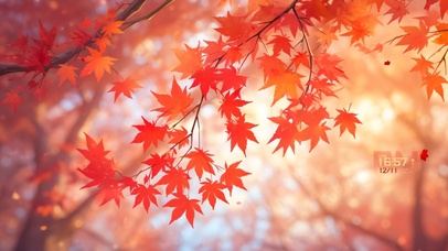 红枫落叶
