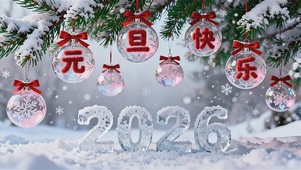 2026元旦快乐节日氛围桌面