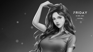 黑白女孩