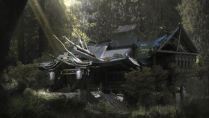 4K唯美古风森林荒废神社