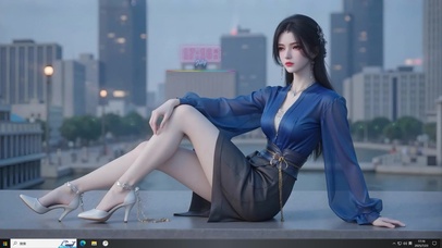 天台蓝衣婉儿-1