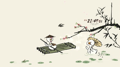 4K 鸭鸭竹筏出游