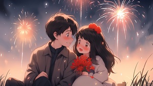 新春一起看烟花吧