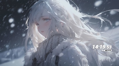 雪天女孩