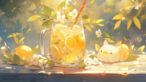 夏日冰饮橘子汁夏天的味道