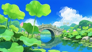 夏日荷塘