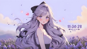 紫发薰衣草女孩