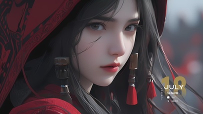 【4K】古风汉服文艺美少女