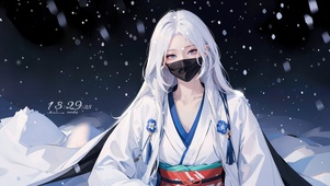 古风口罩女生