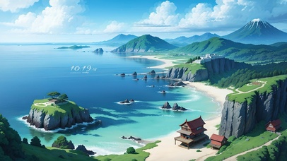 4K唯美治愈夏日高山海景