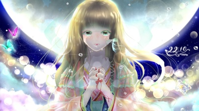 4k 唯美星泪祈祷女孩