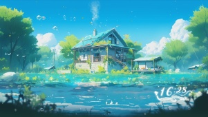 护眼绿景房屋