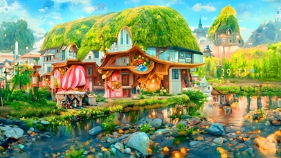 4K唯美梦幻糖果小屋