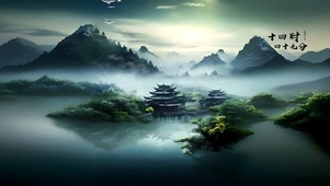 峡谷湖泊