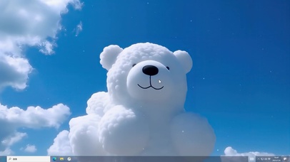 4k治愈云朵熊