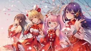 新春 少女祈愿
