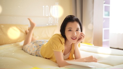 爱笑短发女朋友