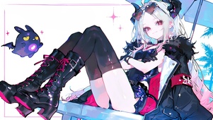 日奈-海边泳装少女