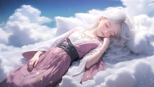 云中睡觉的小仙女
