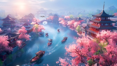 春风吹过樱花镇