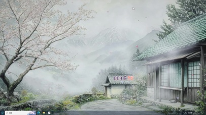 绿色护眼素雅插画-桌面主题