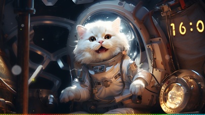 4K高清太空猫