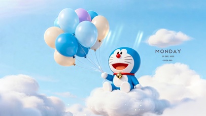 清新机器猫气球