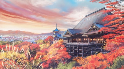 唯美治愈郊区枫林