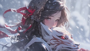 古风面具少女