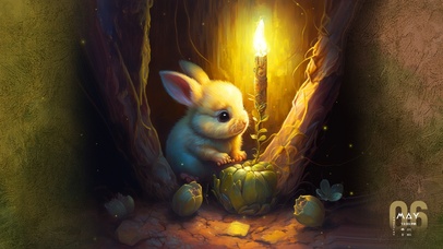 4K萌兔的烛光小窝