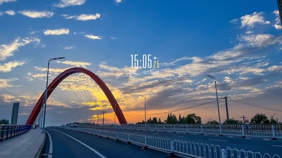 晚霞夕阳自然天空景色