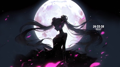 月光下的美少女