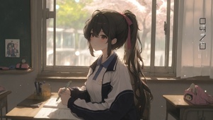 教室午间少女